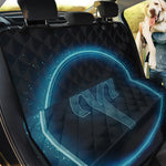Blue Aries Zodiac Sign Print Pet Car Back Seat Cover