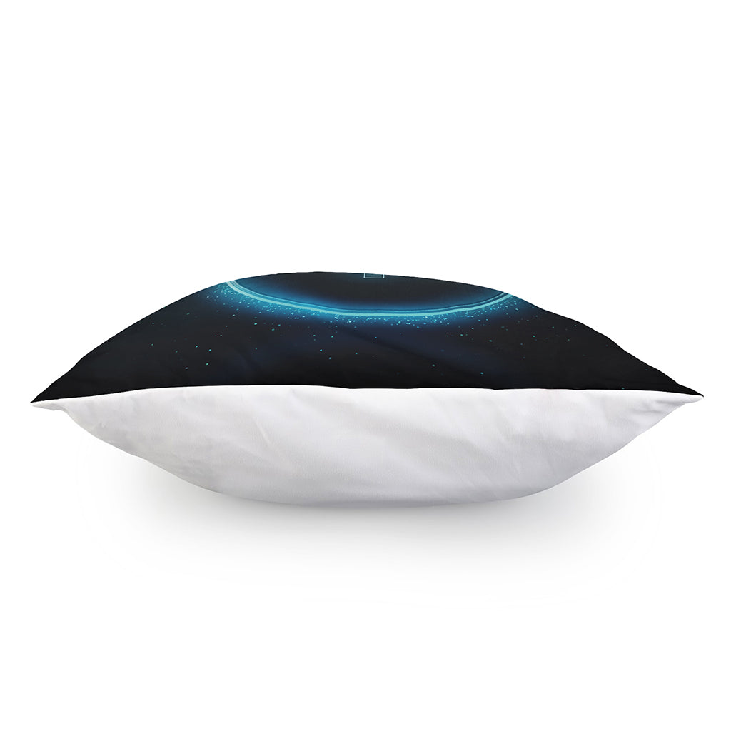 Blue Aries Zodiac Sign Print Pillow Cover