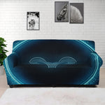 Blue Aries Zodiac Sign Print Sofa Cover