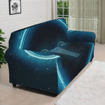 Blue Aries Zodiac Sign Print Sofa Cover