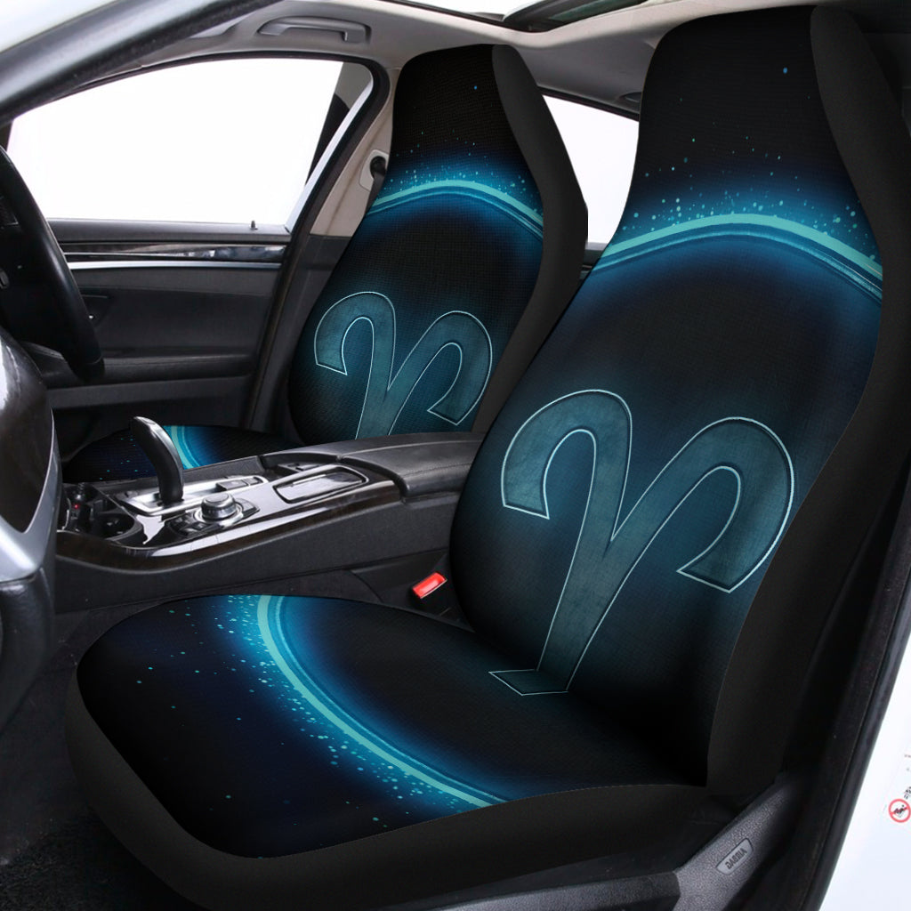 Blue Aries Zodiac Sign Print Universal Fit Car Seat Covers