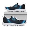 Blue Aries Zodiac Sign Print White Running Shoes