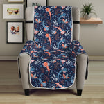 Blue Axolotl Pattern Print Armchair Protector