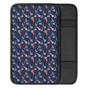 Blue Axolotl Pattern Print Car Center Console Cover