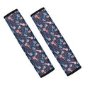 Blue Axolotl Pattern Print Car Seat Belt Covers