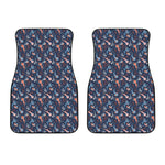 Blue Axolotl Pattern Print Front Car Floor Mats