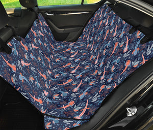 Blue Axolotl Pattern Print Pet Car Back Seat Cover