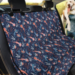 Blue Axolotl Pattern Print Pet Car Back Seat Cover