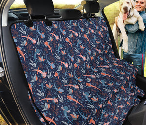 Blue Axolotl Pattern Print Pet Car Back Seat Cover