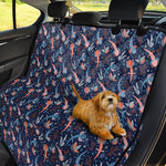 Blue Axolotl Pattern Print Pet Car Back Seat Cover