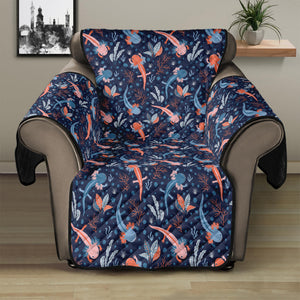 Blue Axolotl Pattern Print Recliner Protector