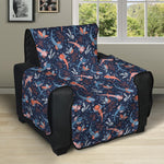 Blue Axolotl Pattern Print Recliner Protector