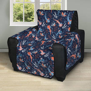 Blue Axolotl Pattern Print Recliner Protector