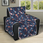 Blue Axolotl Pattern Print Recliner Protector