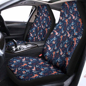 Blue Axolotl Pattern Print Universal Fit Car Seat Covers