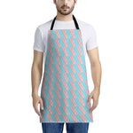 Blue Bacon Pattern Print Apron