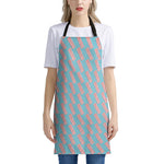 Blue Bacon Pattern Print Apron