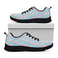 Blue Bacon Pattern Print Black Running Shoes