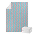 Blue Bacon Pattern Print Blanket