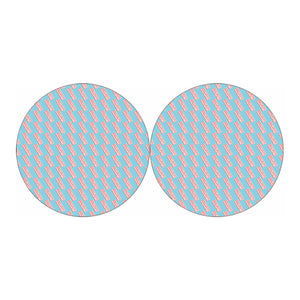 Blue Bacon Pattern Print Car Coasters