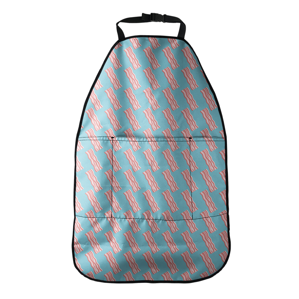 Blue Bacon Pattern Print Car Seat Organizers