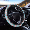 Blue Bacon Pattern Print Car Steering Wheel Cover