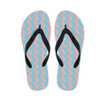 Blue Bacon Pattern Print Flip Flops