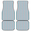 Blue Bacon Pattern Print Front and Back Car Floor Mats