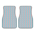 Blue Bacon Pattern Print Front Car Floor Mats
