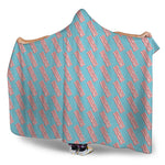 Blue Bacon Pattern Print Hooded Blanket