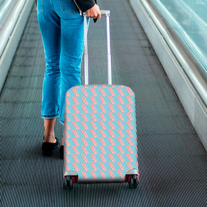 Blue Bacon Pattern Print Luggage Cover