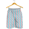 Blue Bacon Pattern Print Men's Shorts