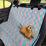 Blue Bacon Pattern Print Pet Car Back Seat Cover