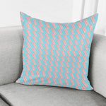 Blue Bacon Pattern Print Pillow Cover