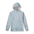 Blue Bacon Pattern Print Pullover Hoodie