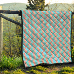 Blue Bacon Pattern Print Quilt