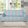 Blue Bacon Pattern Print Sofa Slipcover