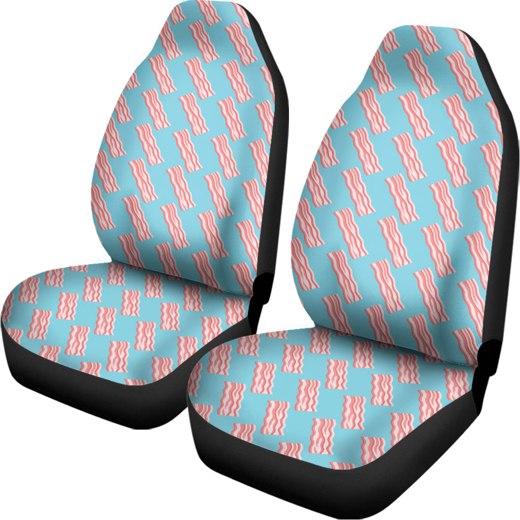 Blue Bacon Pattern Print Universal Fit Car Seat Covers