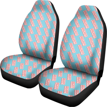 Blue Bacon Pattern Print Universal Fit Car Seat Covers