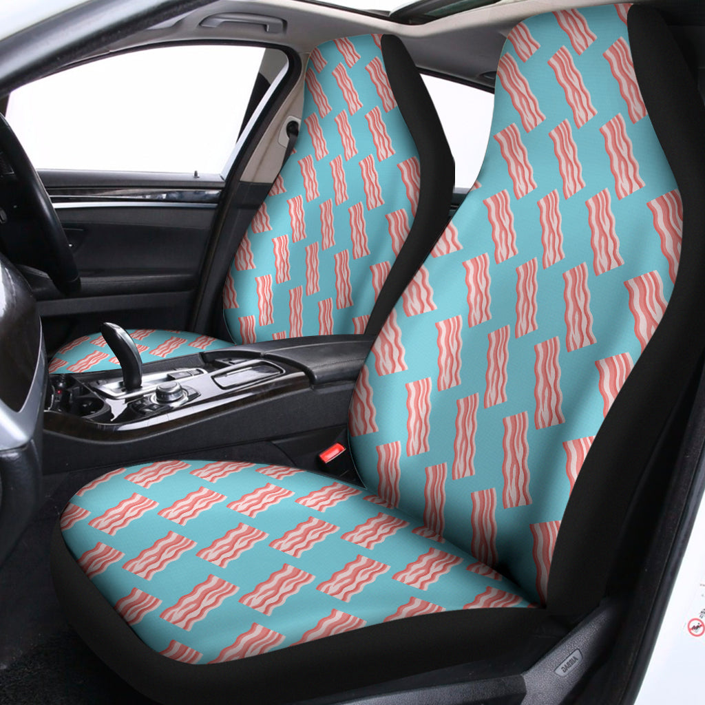 Blue Bacon Pattern Print Universal Fit Car Seat Covers