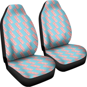 Blue Bacon Pattern Print Universal Fit Car Seat Covers