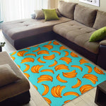 Blue Banana Pattern Print Area Rug GearFrost