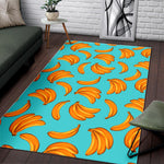 Blue Banana Pattern Print Area Rug GearFrost