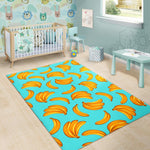 Blue Banana Pattern Print Area Rug GearFrost