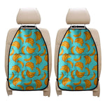 Blue Banana Pattern Print Car Seat Organizers