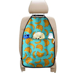 Blue Banana Pattern Print Car Seat Organizers