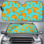 Blue Banana Pattern Print Car Sun Shade GearFrost