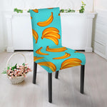 Blue Banana Pattern Print Dining Chair Slipcover