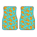 Blue Banana Pattern Print Front Car Floor Mats