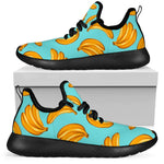 Blue Banana Pattern Print Mesh Knit Shoes GearFrost